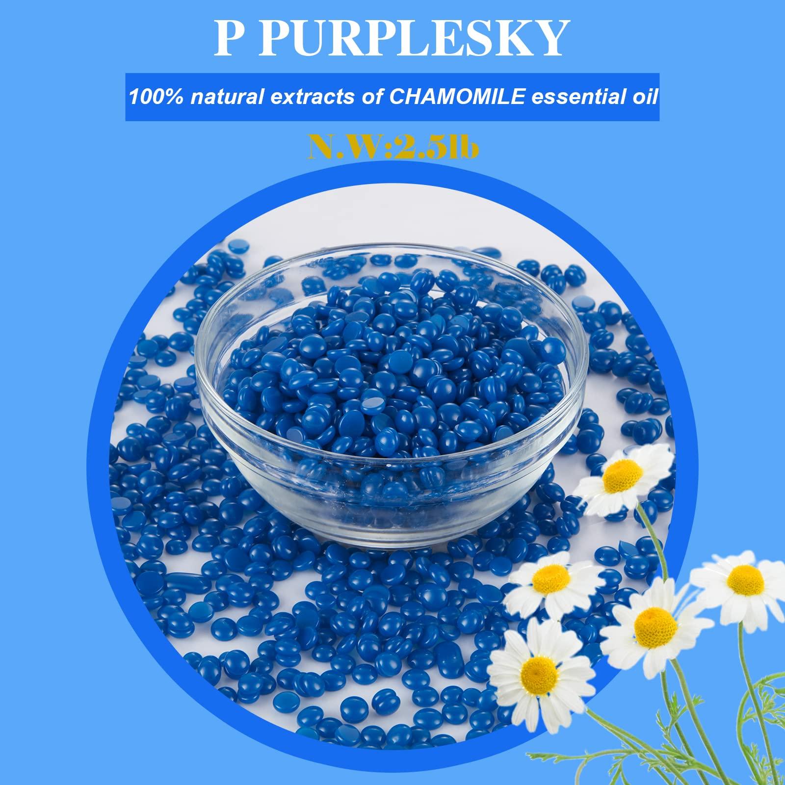 PURPLESKY Hard Wax Beads for Hair Removal, Solf Waxing Beads Bulk for All Skin, Bikini Wax Beads for Body with Wax Sticks