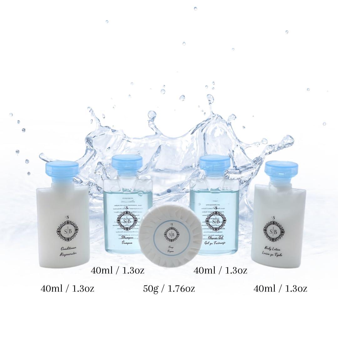 SB Essentials LLC Soap SB | Toiletries Bulk Set | Mini Amenities for Hotels, Air bnb, Yachts, Gym, Travel Size |50g Bar Soap Travel Size | 50 Pieces
