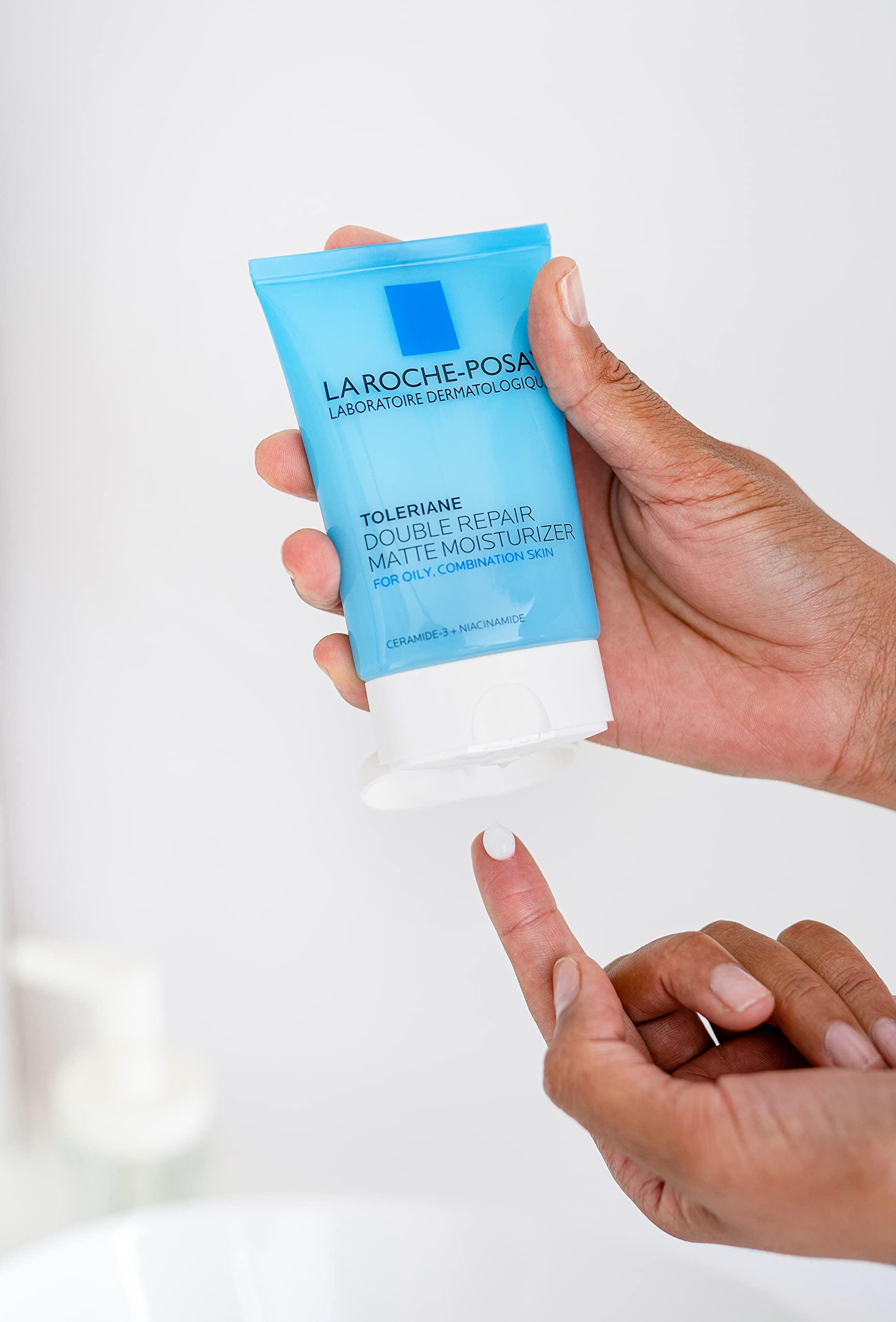 La Roche-Posay La Roche-Posay Toleriane Double Repair Matte Face Moisturizer, Daily Moisturizer For Oily Skin With Ceramide And Niacinamide For All Skin Tones, Oil Free, Non-Comedogenic
