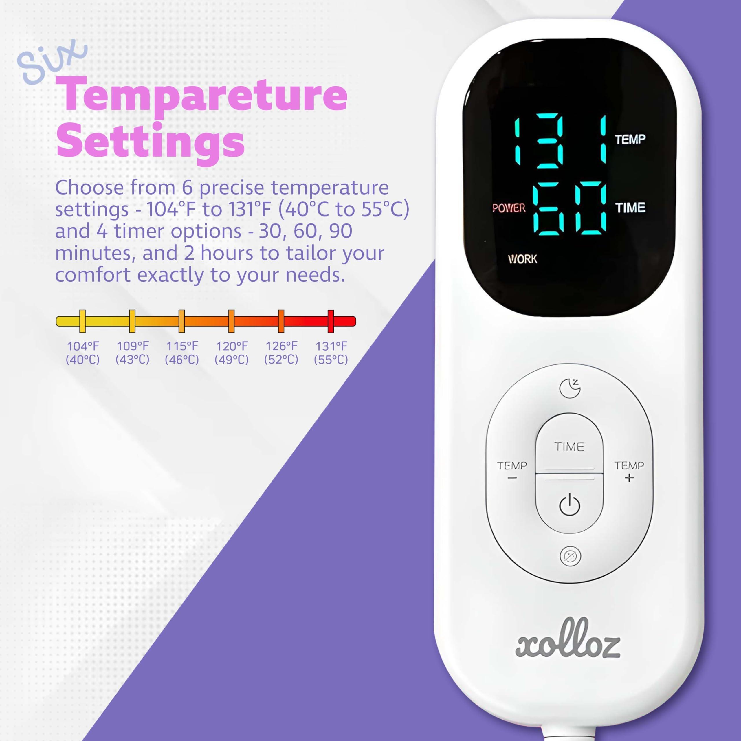 XOLLOZ Massage Table Warmer Heating Pad Heated Massage Table Pad with Adjustable Temperature (104F-131F), Auto Shut-Off Timer, Dense Coil Heating, Sherpa Fabric, 71"x31" (180x78 cm) Massage Heating Pad