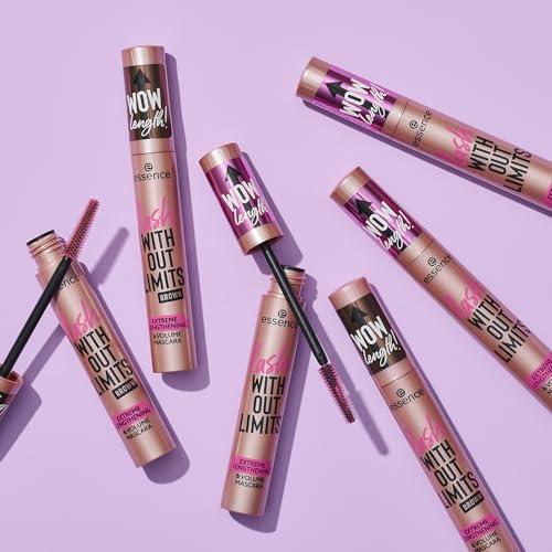 essence cosmetics essence | Lash Without Limits Extreme Lengthening & Volume Mascara (02 | Brown) | Volumizing & Lengthening | Vegan, Cruelty Free & Paraben Free