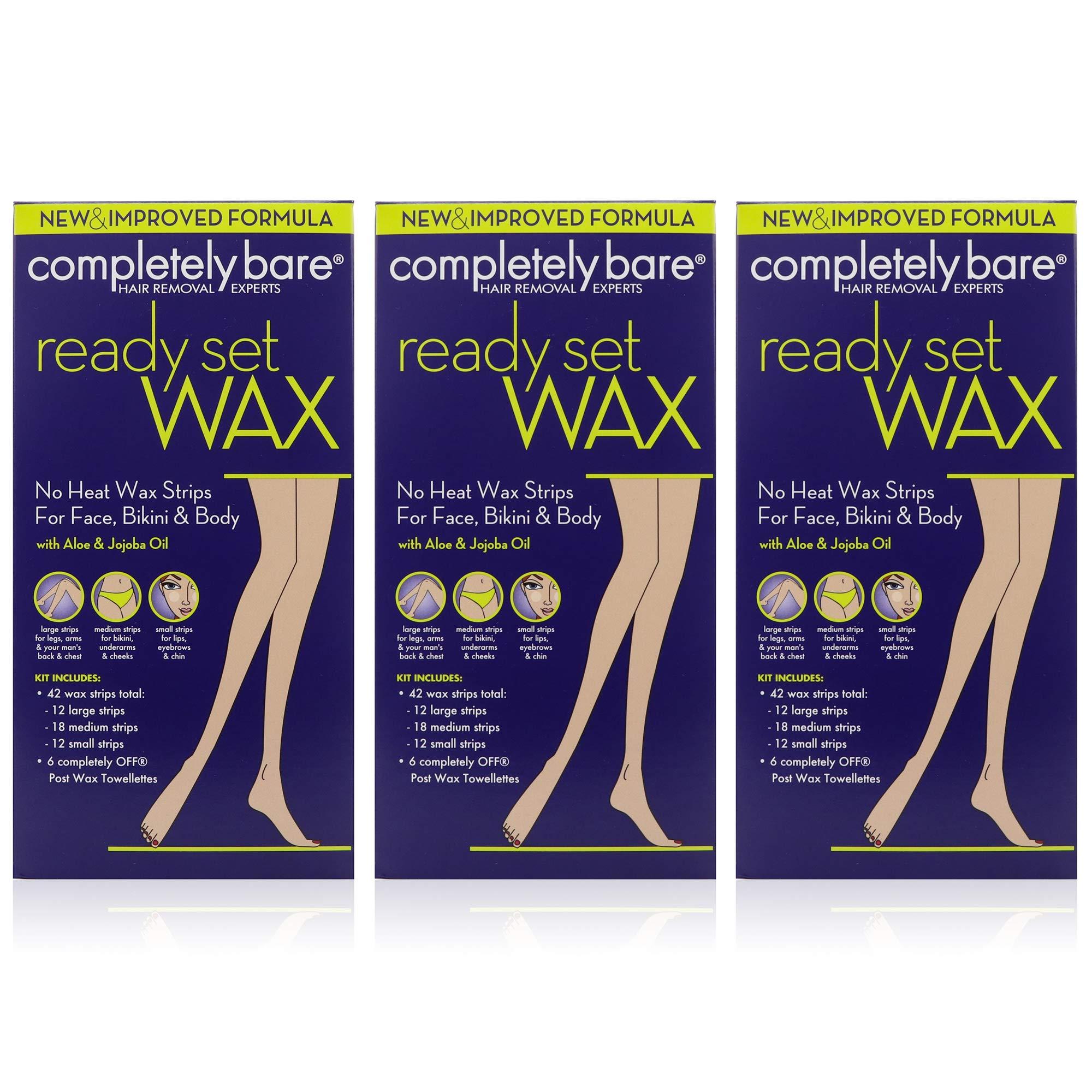 Completely Bare Completely Bare Hypo Allergenic Wax Strips, For Face, Bikini & Body 50 ea (Pack of 3) by Completely Bare