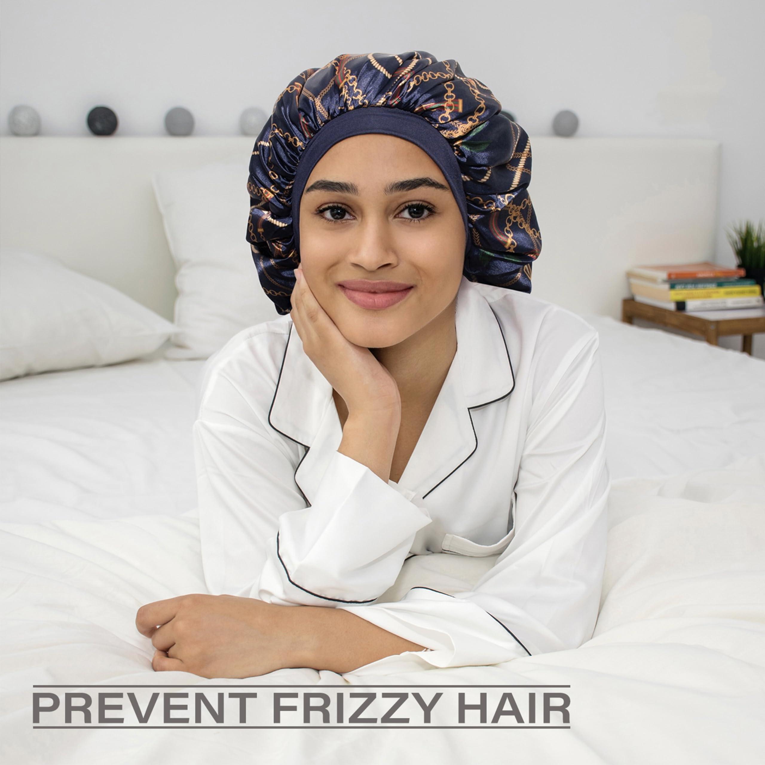 LAYKAY CAPLORD Bonnet Silk Bonnet for Sleeping Satin Bonnet Hair Bonnets for Black Women Silk Sleep Cap Satin Hair Bonnet for Sleeping Bonet Silk Bonnet for Curly Hair for Men Night Hair Wrap Head Cover