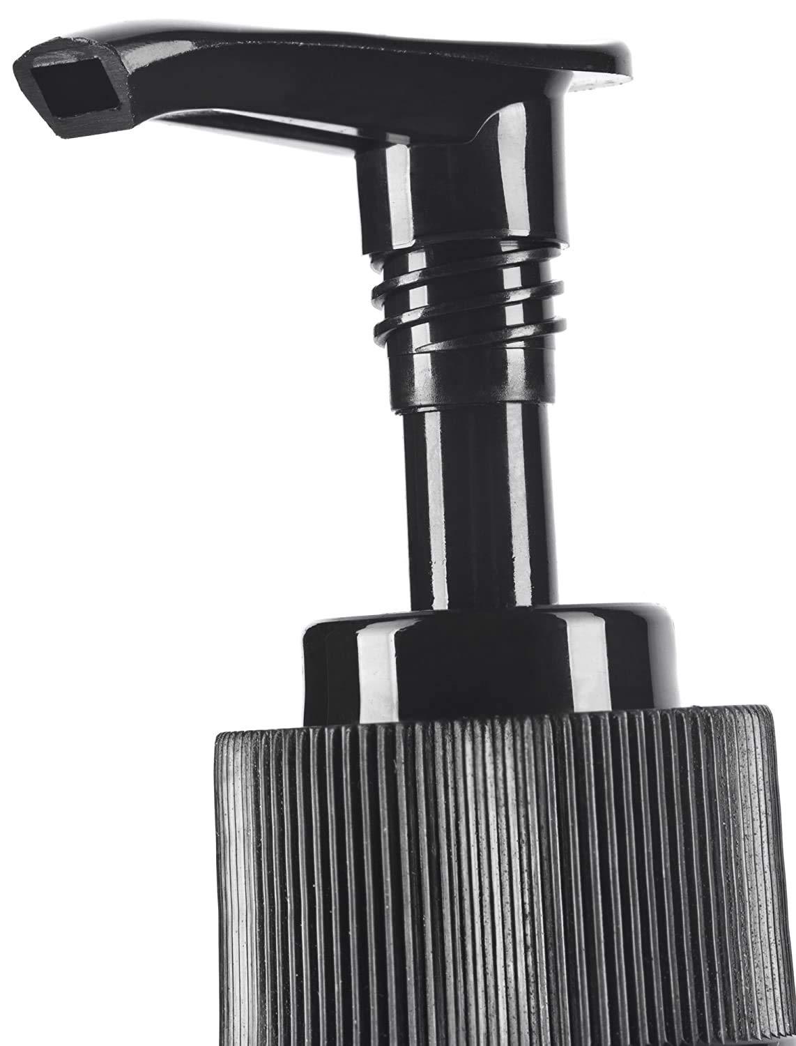 JUVITUS JUVITUS 8 oz Cobalt Blue Boston Round Glass Bottles with Black Lotion Pump (4 pack) + Travel Foamer Bottle