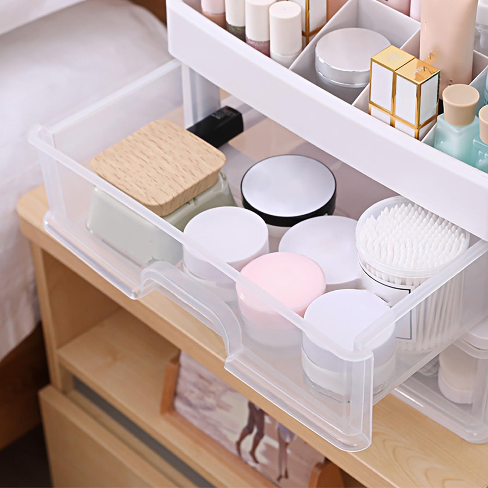 BGHEWRT BGHEWRT Makeup Organizer with Drawers, Cosmetic Display Cases, Makeup Storage Box, White