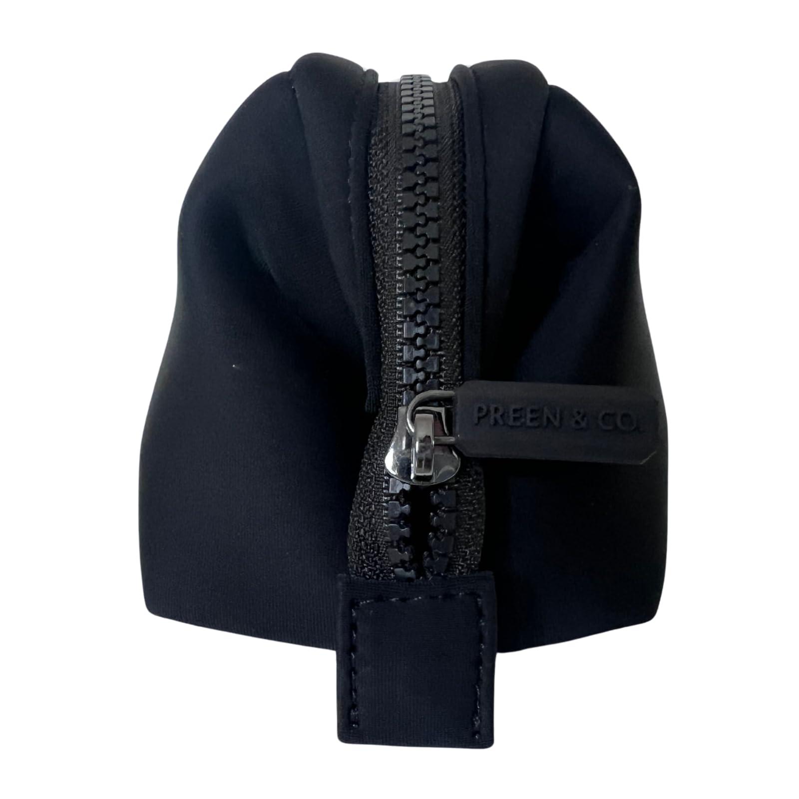 PREEN AND CO HAWAII Small heat-resistant makeup bag, beauty case. Insulated cosmetic bag helps protect makeup from melting, spoiling and expiring quickly. Heat proof makeup bag for car (Case, Black Case)