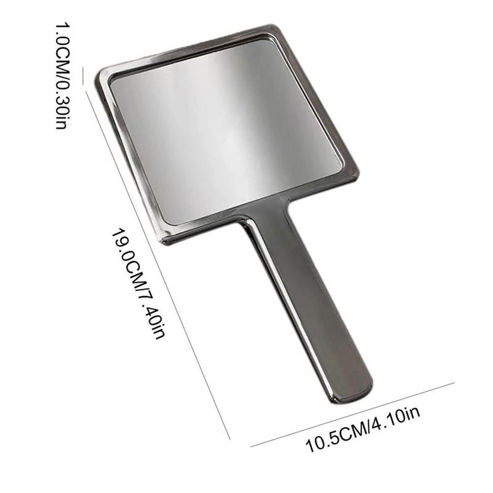 GRCQLWT GRCQLWT Vanity Mirror 1pc Women\'s Silver Vanity Mirror with Handle Frame Square Vanity Table Portable Vanity Mirror Makeup Cosmetics