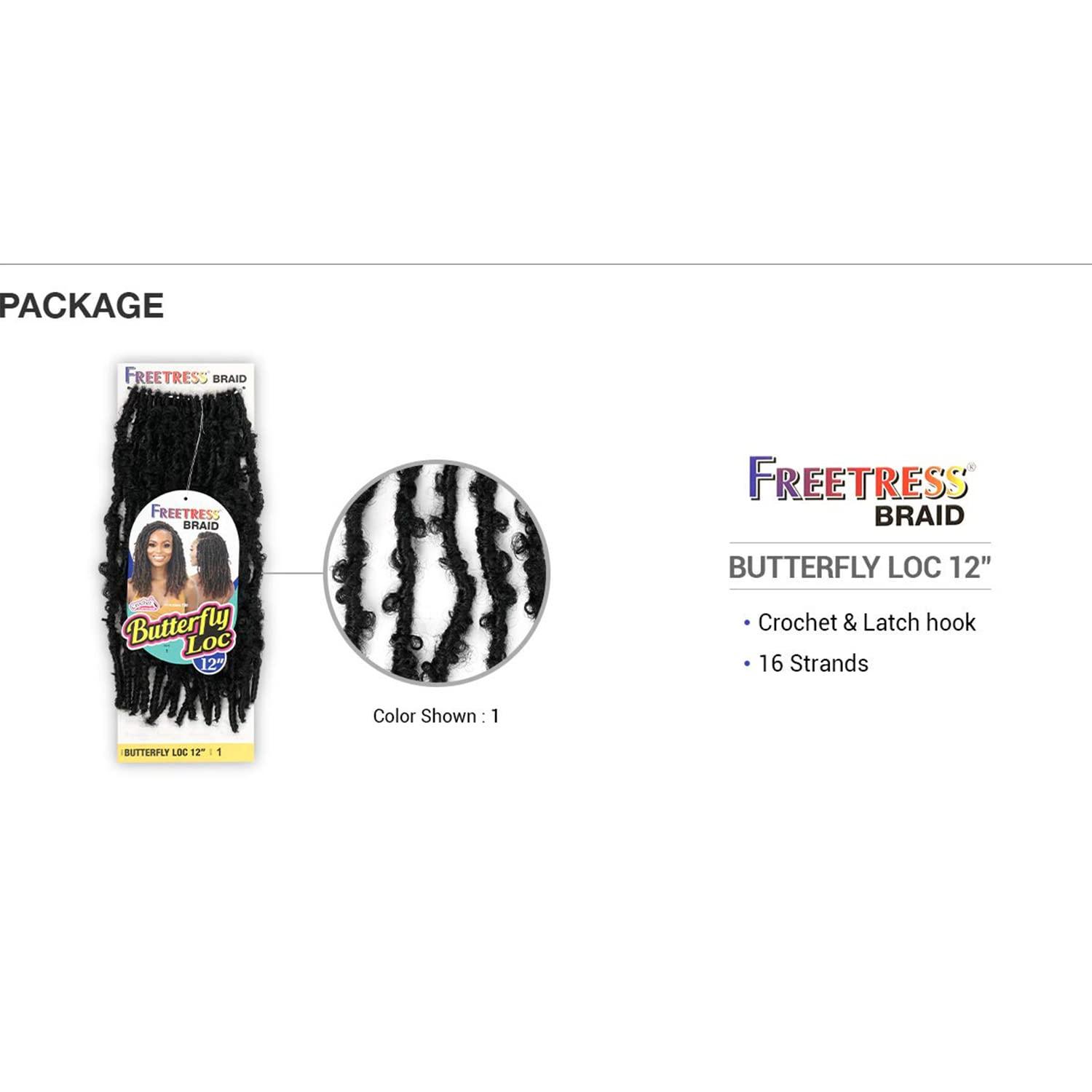 Freetress Braids FreeTress Crochet Braids Butterfly Loc 12\" (5-Pack, 30)
