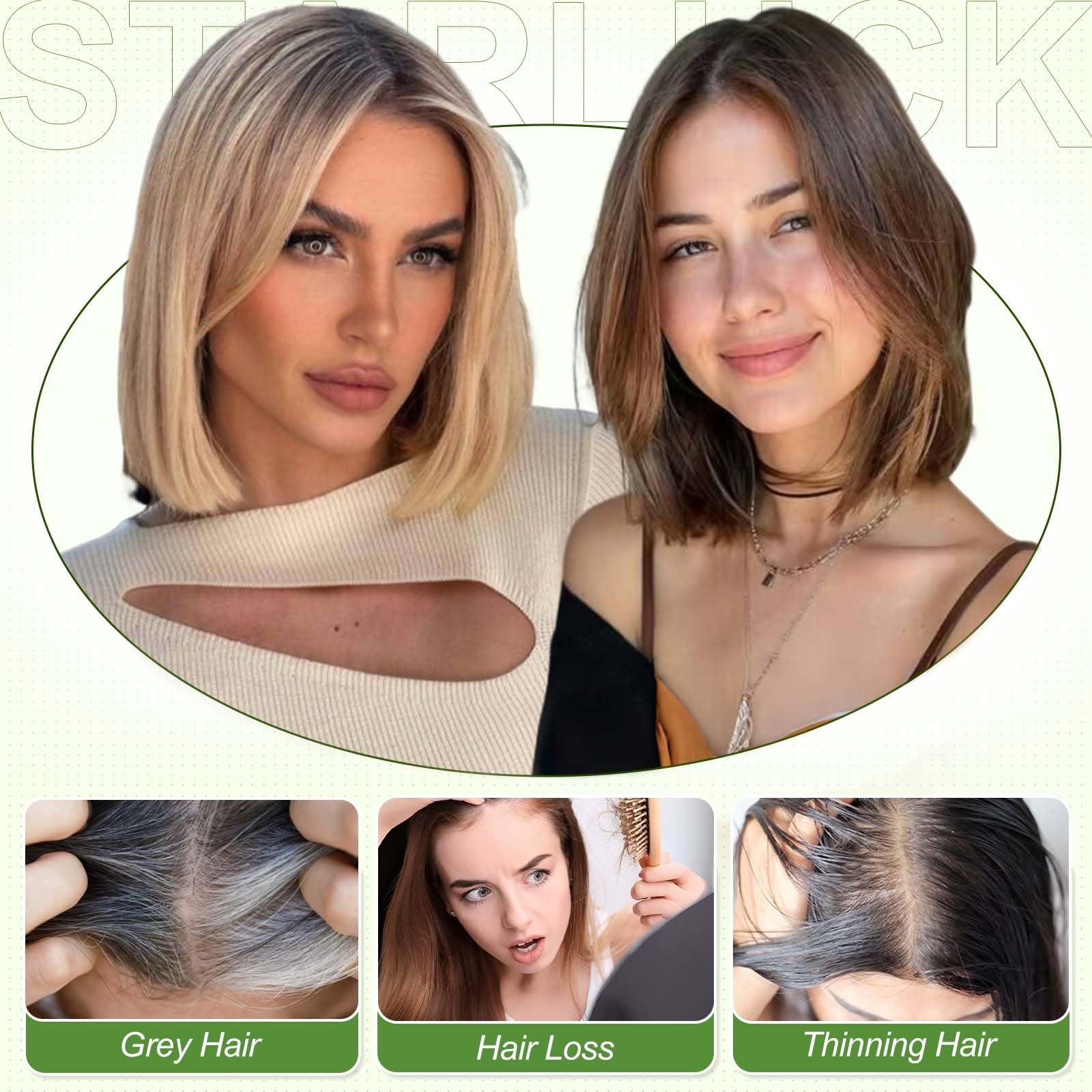 starluck starluck Hair Toppers for Women 100% Real Human Hair, 12 Inch Black Brown No Bangs, Pure Hand-Tied Silk Base with 3 Clips in Wiglets Toppers,Human Hair Toppers for Women with Thinning Hair