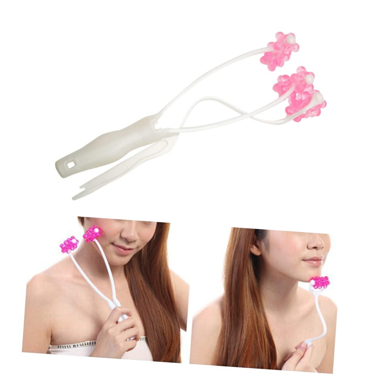 FRCOLOR FRCOLOR 3pcs 2 1 3D face Roller Beauty face Slimmer Girls Chin Remover Lifting up Tightening Roller Massage Roller Face Massager for Slimming Chin Massage Wheel Three Generations Compact