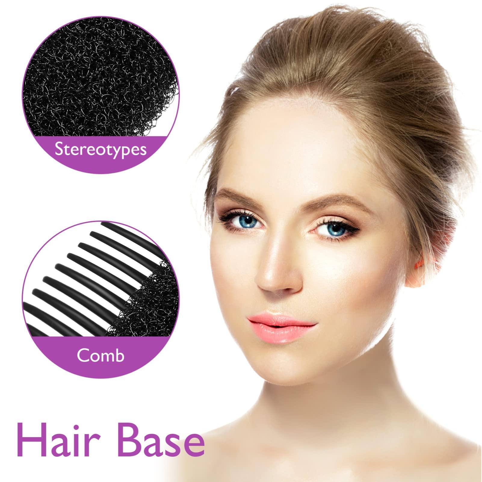 minkissy minkissy Bangs Hair Clip 6pcs Bump It Up Volume Hair Bases Sponge Hair Comb Clip Insert Braid Tool Girl Hair Piece Hairstyling Tools for Travel Party Daily Use Black White Hair Sponge