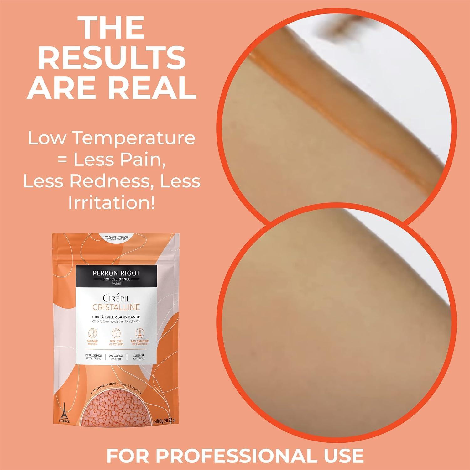 Cirepil Cirepil - Cristalline - 800g / 28.22 oz Wax Beads Bag - Micro-Crystalline Formula for Sensitive Skin - Rosin-free - Unscented & Gel Texture