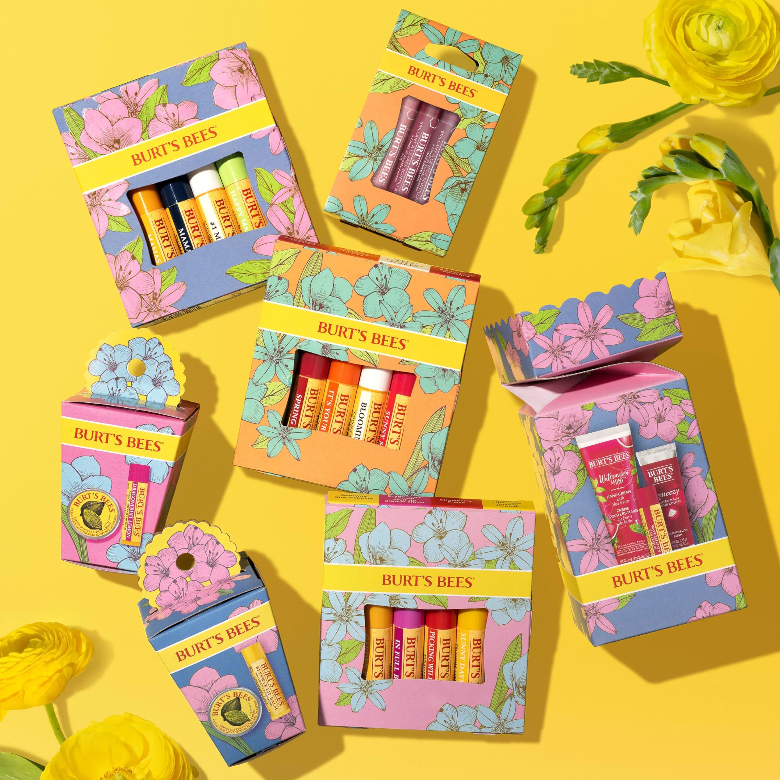 Burt's Bees Burt's Bees Gifts Ideas - Spring Surprise Set, Original Beeswax Lip Balm and Lemon Butter Cuticle Cream, Natural Origin Lip Moisturizer With Responsibly Sourced Beeswax, 2 Count