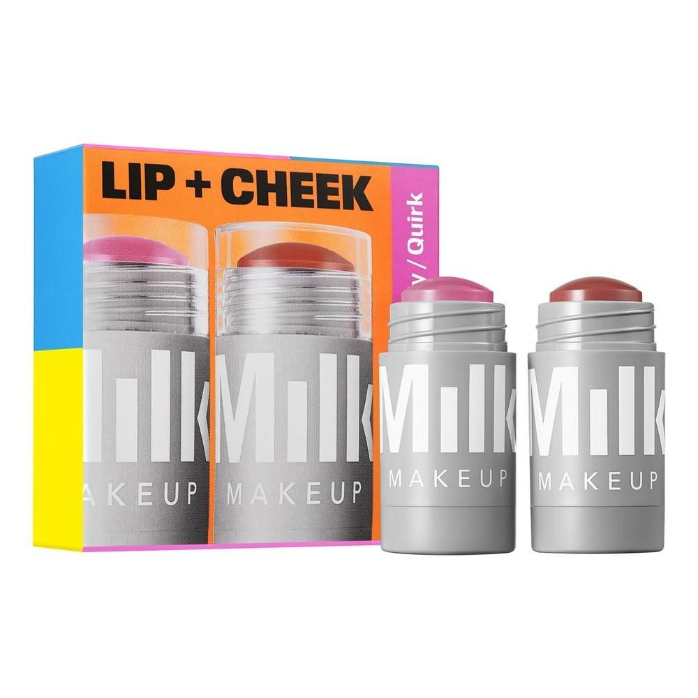Milk Makeup MILK MAKEUP Lip + Cheek MVPs Cream Blush Stick Set Rally - mauve with shimmer, Quirk - spiced rose