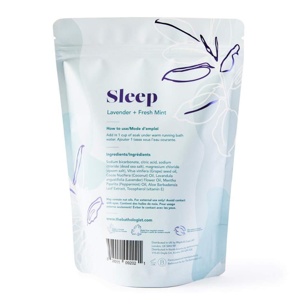 The Bathologist The Bathologist Sleep Fizzy Bath Soak, Made with Magnesium Sulfate, Dead Sea Salt & Aloe Botanicals, Lavender & Fresh Mint for Restful Sleep and Stress Relief, Approximately 5 Baths, 32 oz