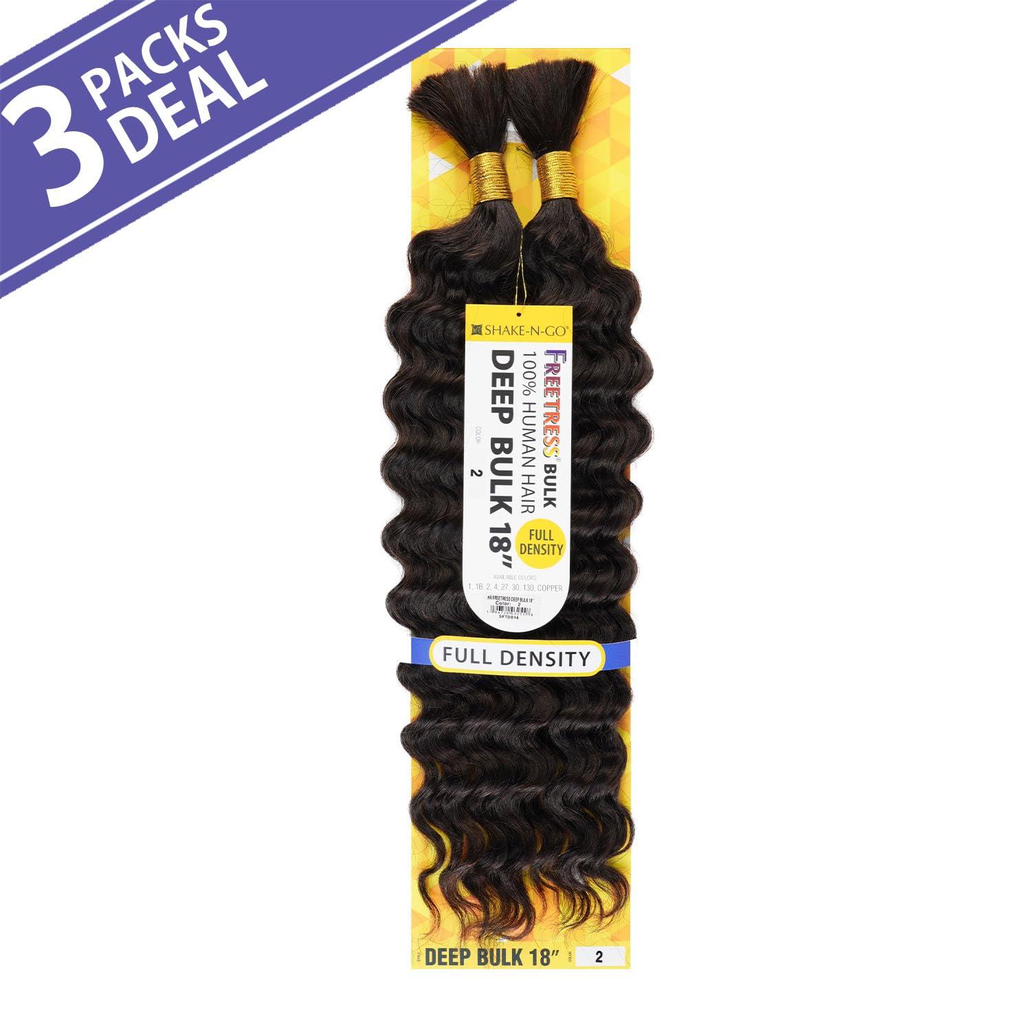 FREE TRESS FreeTress Human Hair Braids Deep Bulk 18\" (pack of 3, 1)