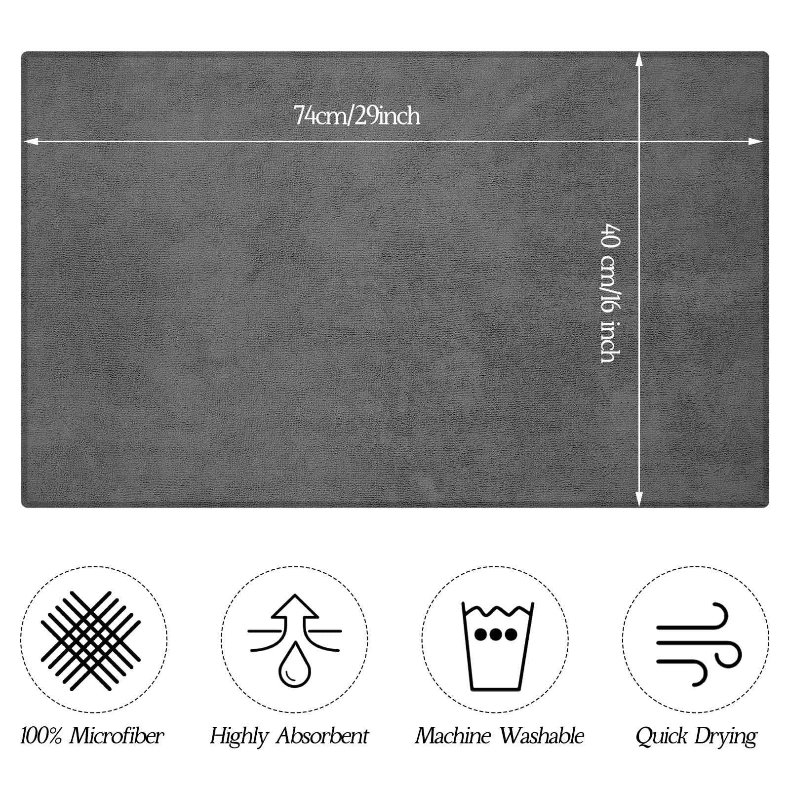 Shimeyao Shimeyao 40 Pack Bleach Proof Towels Microfiber Absorbent Resistant Hair Hand Towels Bulk Quick Dry 16 x 29 Inches for Barber Gym Bath Spa Shaving(Grey)