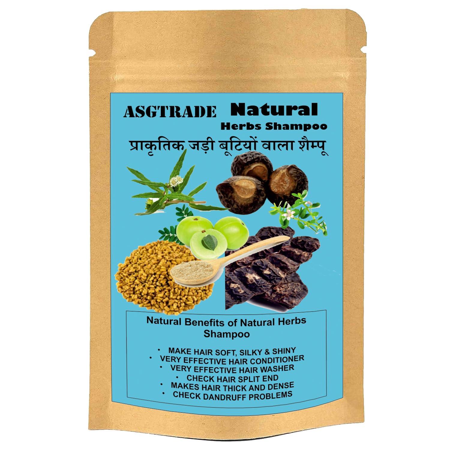 ASGTRADE ASGTRADE Natural Hair Shampoo With Herbal Amla Reetha Shikakai And Methi Dana Powder For Men & Women, Totally Organic | Hair Growth | Reduce Hair Fall & Dandruff