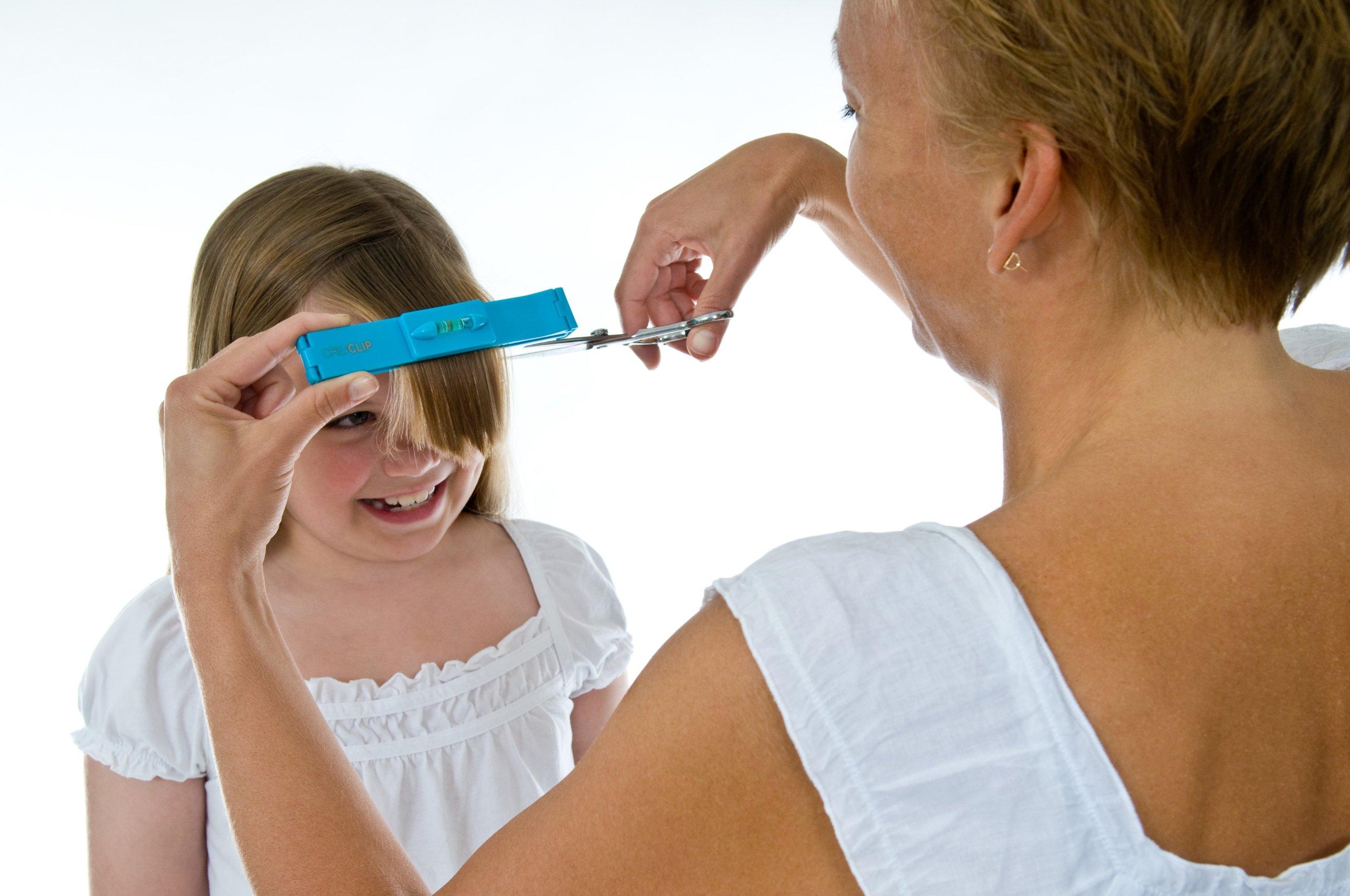 CreaClip Original CreaClip Set and Scissors Hair Cutting Tool - As seen on Shark Tank - DIY Hair Styling Kit for Layers Bangs Bobs Trims Split Ends Professional Shears Hair Cutting Scissors/Shear