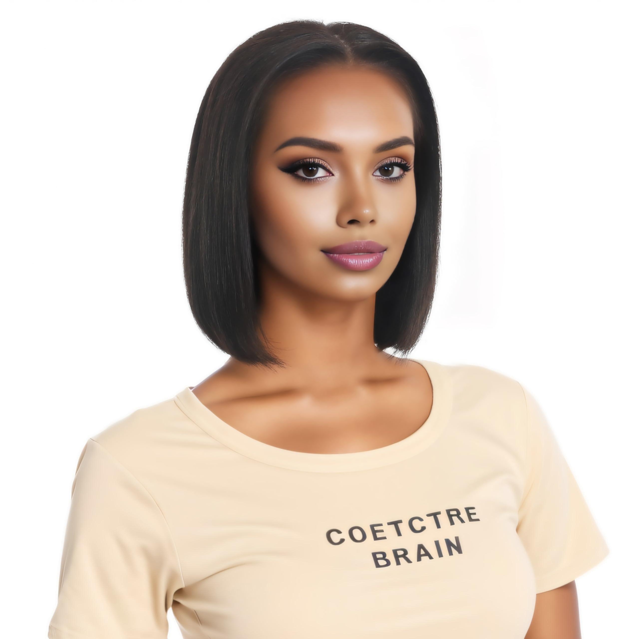 LECIPO LECIPO Bob Wigs 8 Inch Real 100% Human Hair HD 134 Front Lace Wig for Women Professional Diverse Styles