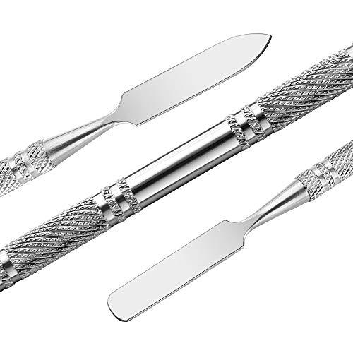 Wismee Wismee 5Pcs Makeup Spatula tool metal Set Professional Beauty Stainless Steel Cosmetics Mixer Long Metal Spatula Depotting Mixing Tool (#1+#2)