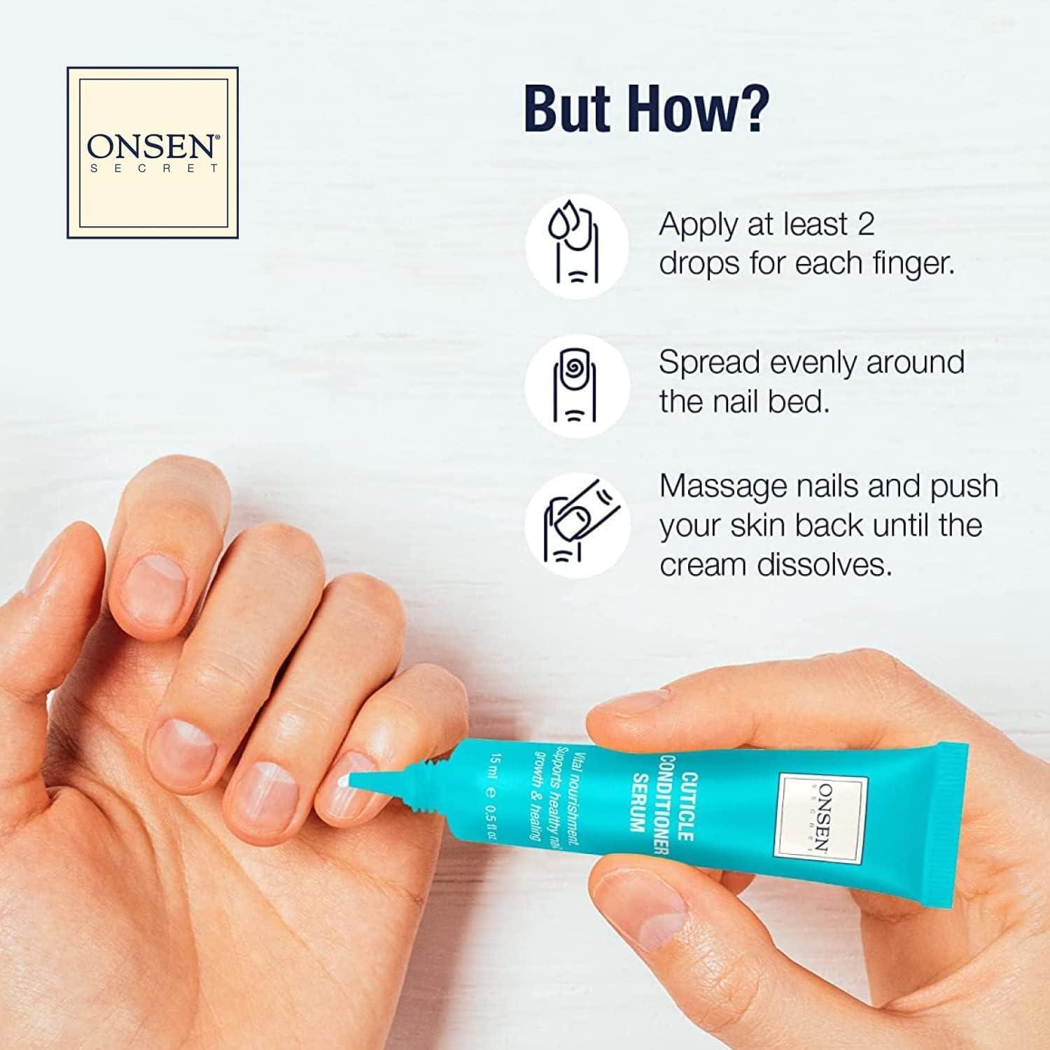 Onsen Secret Onsen Secret Nail Reboot Duo - Treatment for Damaged Nails - Natural Nail Care & Cuticle Repair - Visible Results For Perfect Nails, Cuticle Conditioner Cream 15ml & Nail Reboot Oil 10ml