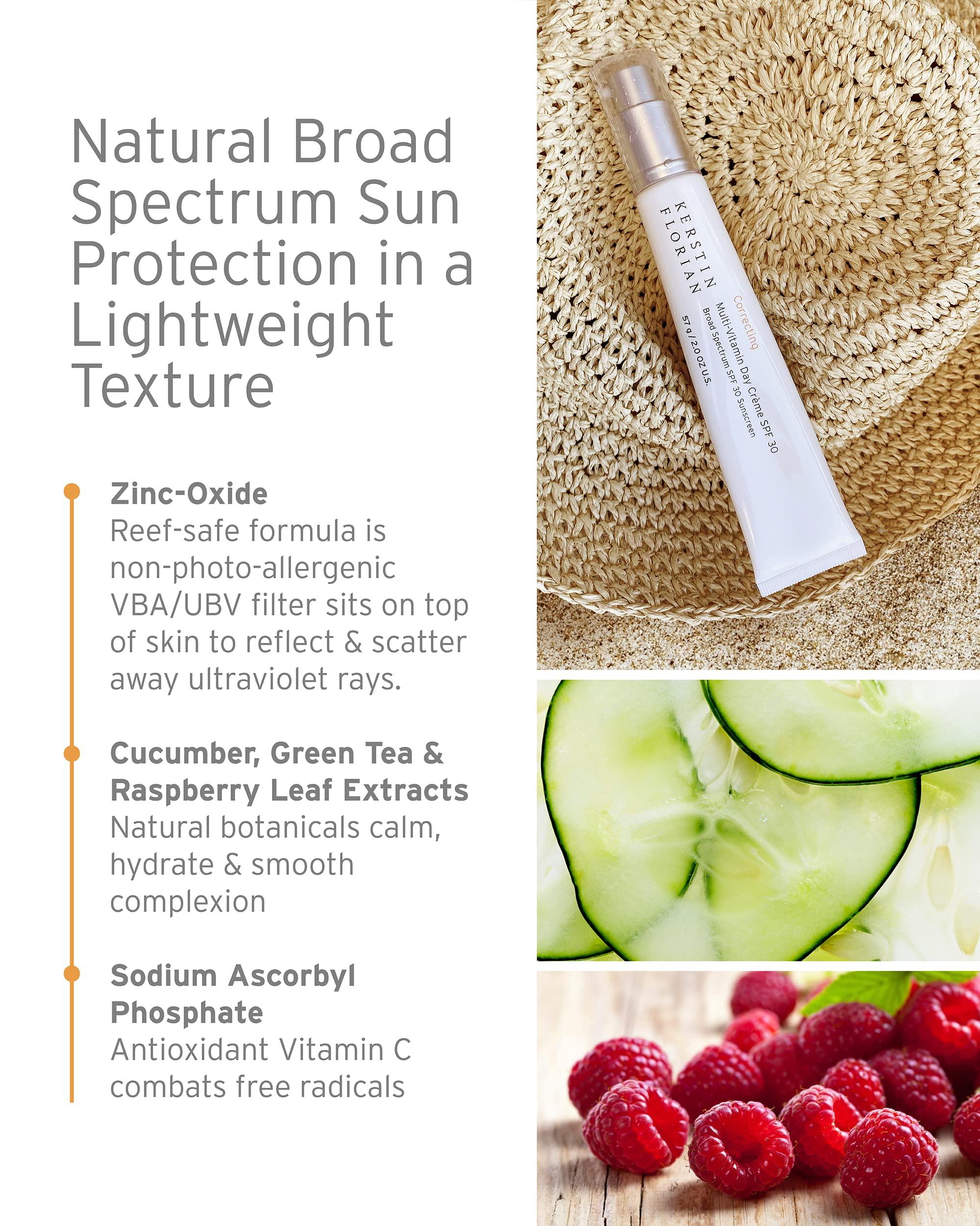 Kerstin Florian Kerstin Florian Multi Vitamin Day Creme SPF 30 | Daily Facial Moisturizer with Natural Zinc Oxide | Sunscreen with UVA and UVB Protection | Oil Free (2 oz)