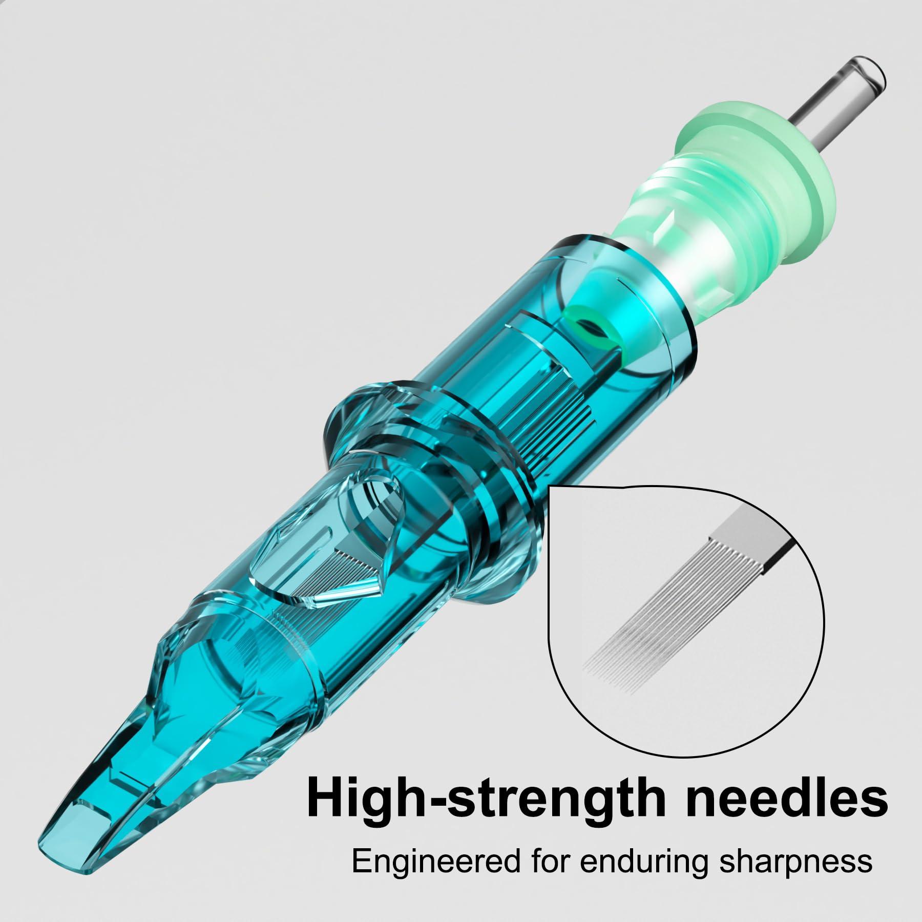 BIGWASP BIGWASP X Tattoo Cartridge Needles 1207M1-20Pcs 7M1#12 Standard 0.35mm 7 Magnum Shader Disposable Tattoo Needles for Rotary Tattoo Machines