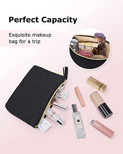 BAGSMART BAGSMART Small Cosmetic Bag with Small Electronic Organizer Bag Black