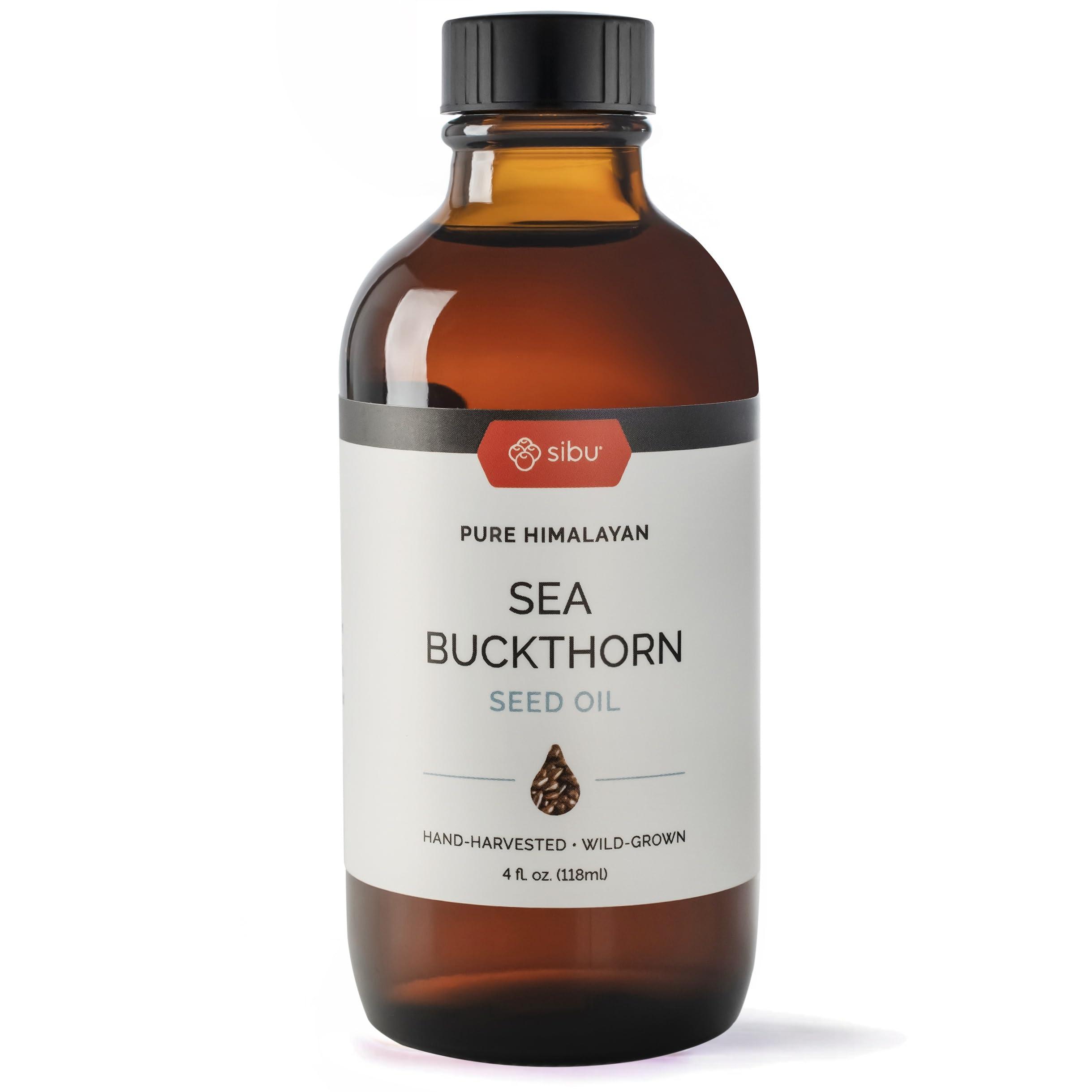 sibu sibu Premium Himalayan Sea Buckthorn Seed Oil, 4 oz