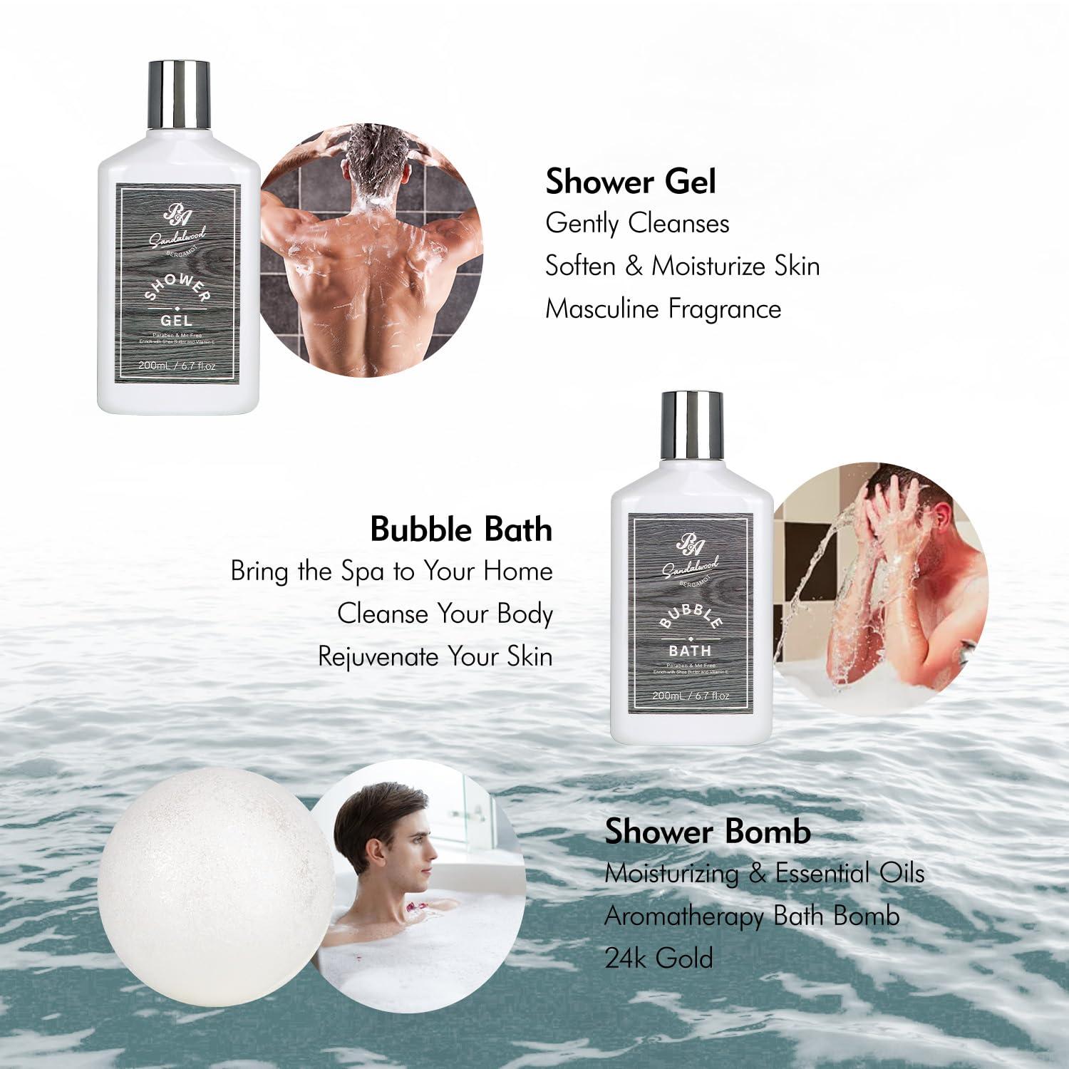 RA ROSA ACCA Grooming Kit for Men, Mens Gifts Skin Care Set, Beard Kit Skin Care for Men, Gifts for Boyfriend, Bubble Skincare Set, Anniversary Gifts for Men, Dad