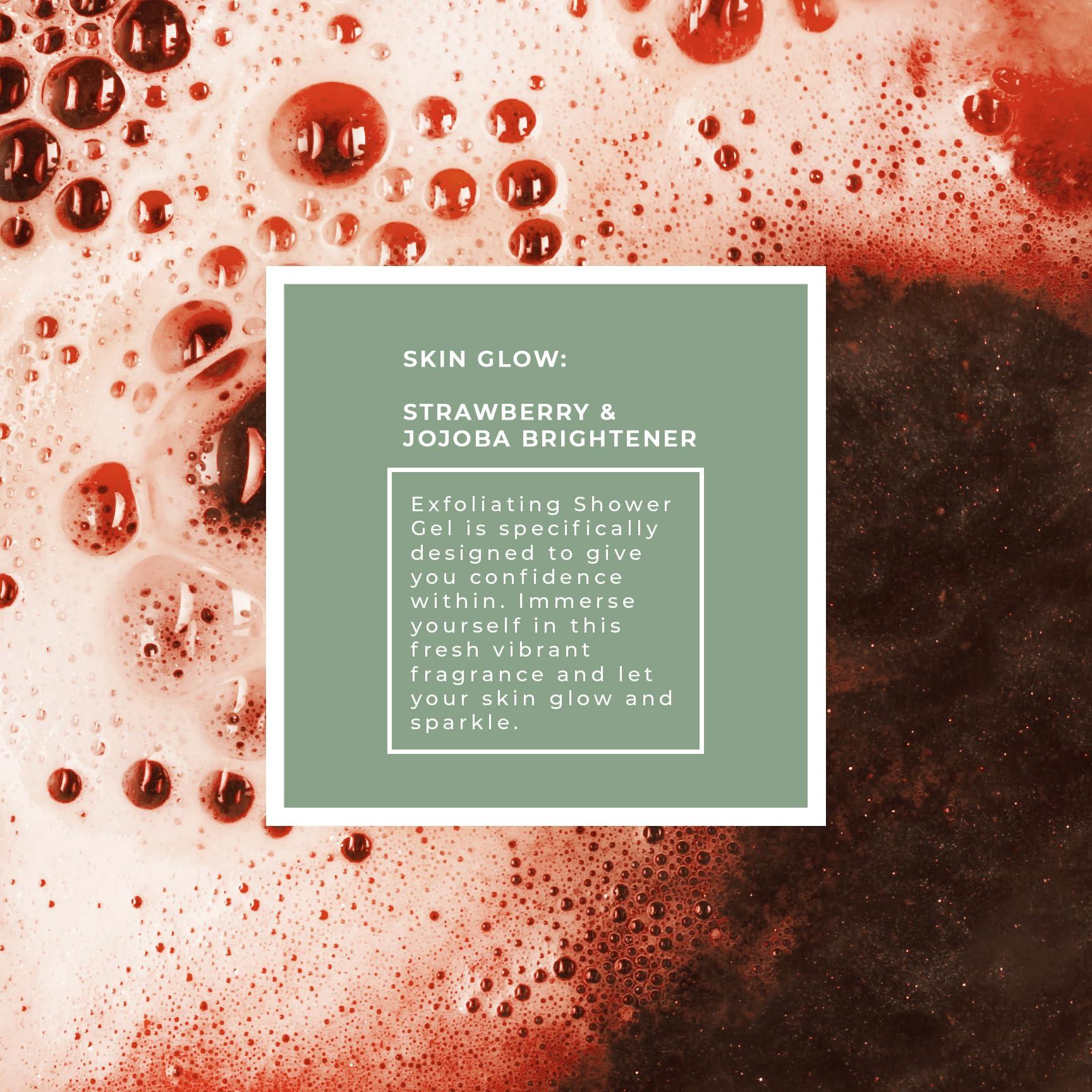 Pecksniff\'s Pecksniff\'s Strawberry and Jojoba Brightener Exfoliating Shower Gel | 1000 ml / 33.80 Fl Oz