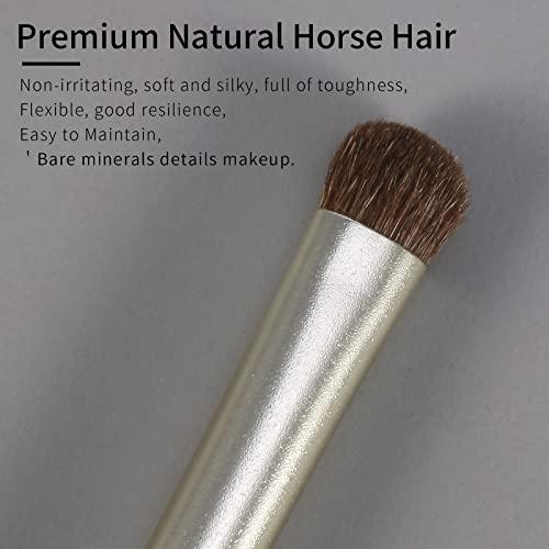 ENZO KEN Natural Pony Hair Eye Shadow Brush by ENZO KEN, Medium Smudge Eyeshadow Brush, Shader Eye Shadow Brush, Eye Smudge Brush, Single Eyeshadow Brush, Eye Brushes, Eyeshadow Blending Brush. (Gold, E203M)