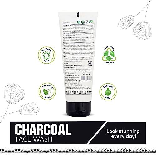 india Activated Charcoal Face Wash|Anti-Polluition, Deep Pore Cleaning & Oil Control |Activated Charcoal for Fresh & Glowing Skin |Face Wash for Men & Women (Pack Of 1; 100ml)