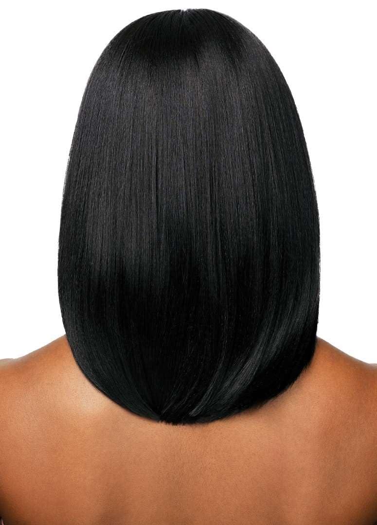 Outre Outre - 5X5 Lace Closure Wig - Human Hair Blend - Natural Yaki 14\" (GINGER AUBURN)