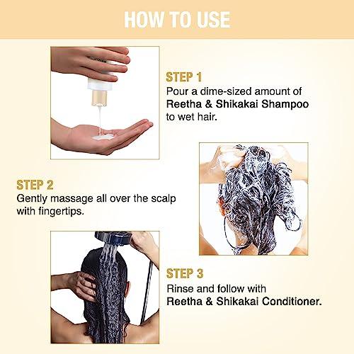 Nykaa Naturals Nykaa Naturals Shampoo, Reetha and Shikakai, 6.76 oz - Hair Growth Shampoo - Revives Dull Hair and Strengthens Roots - Safe for Colored Hair