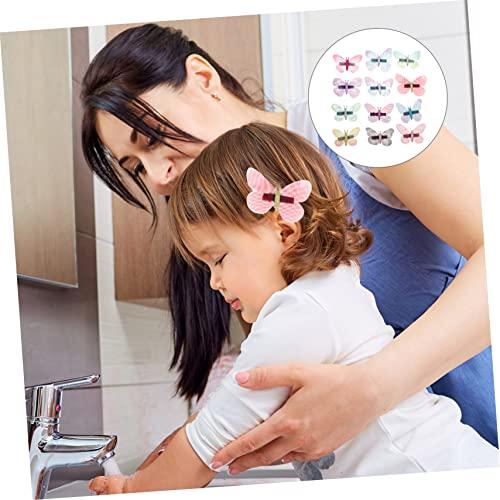 Beavorty Beavorty 12pcs butterfly hair clip girls bobby xmas headband girls hair accessories butterfly hair barrettes butterfly barrettes butterfly clip bride butterfly net fabric flash
