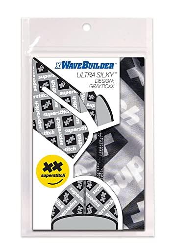 Superstitch Superstitch Supersilky Ultra Silky Durag x Wavebuilder | 30+ Styles Premium Designer Durags for Men | 360 Waves | Black, White and Gray (Gray Boxx)