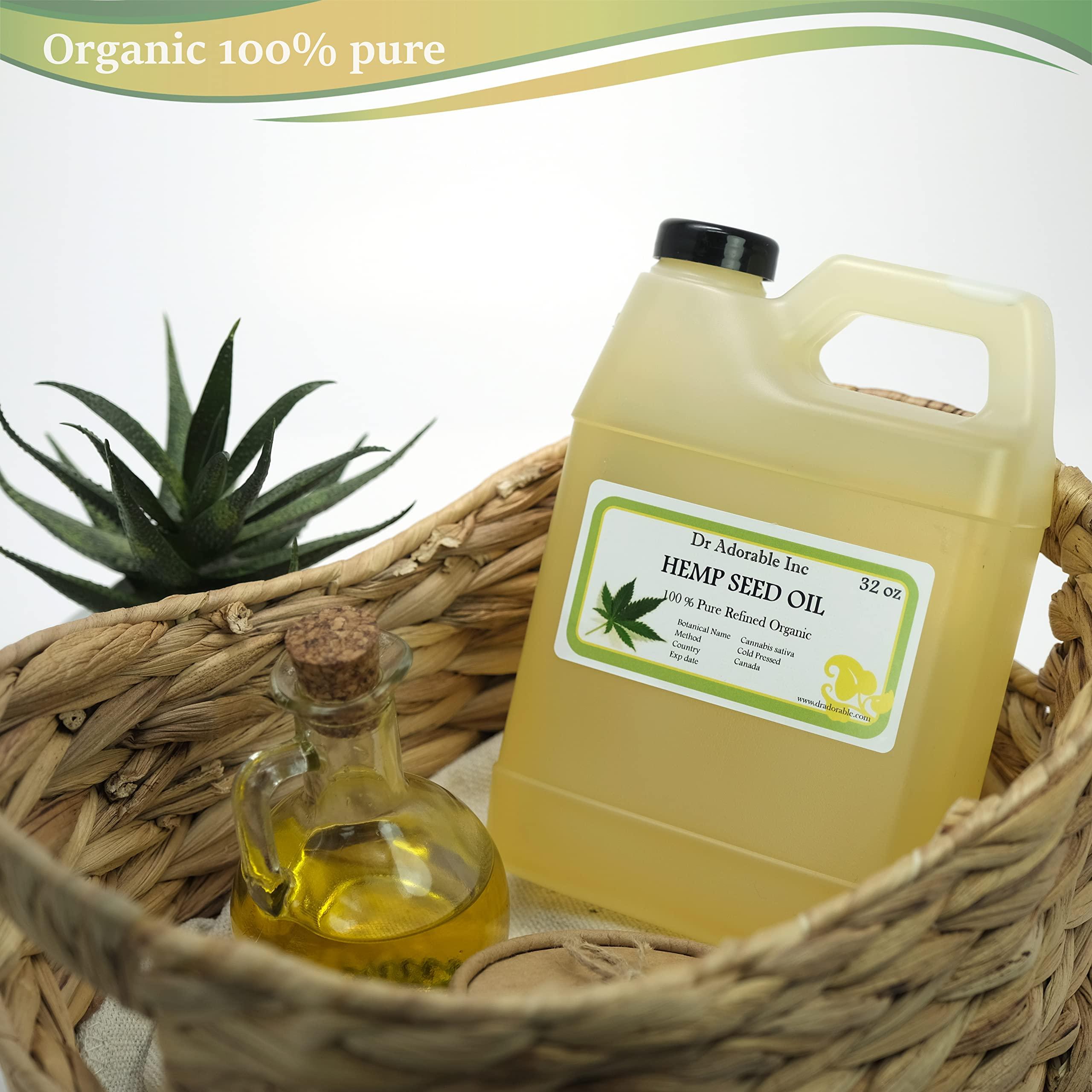 Dr Adorable Dr Adorable - 32 oz - Hemp Seed Oil Refined - 100% Pure Natural Cold Pressed Organic