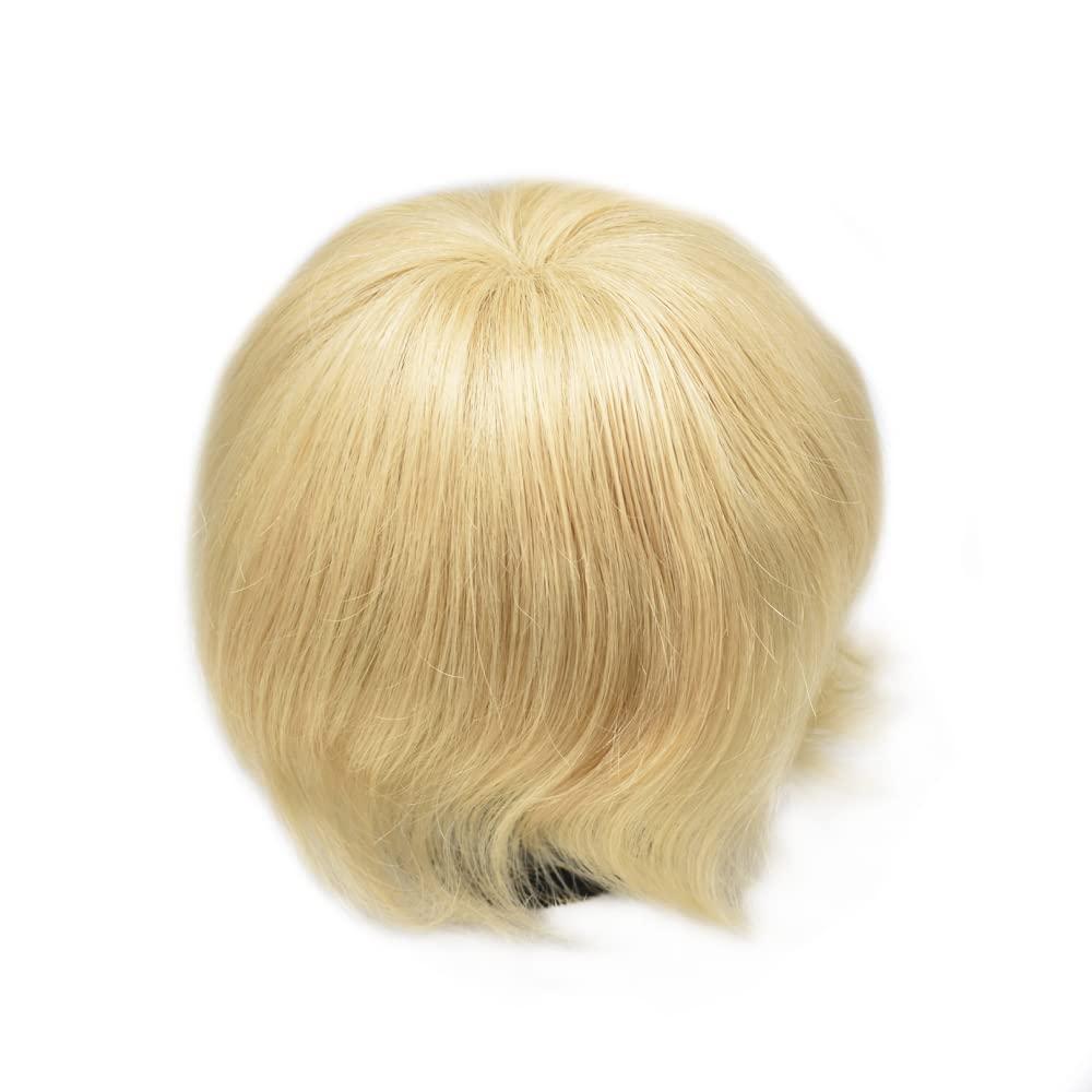 Generic Lace Hair Replacement System For Mens Toupee Hair Pieces Man Hair Systems Mens Toupee 100% Real Human Hair Protesis Capilar Para Hombre 7X9#22R Light Blonde 120% Density