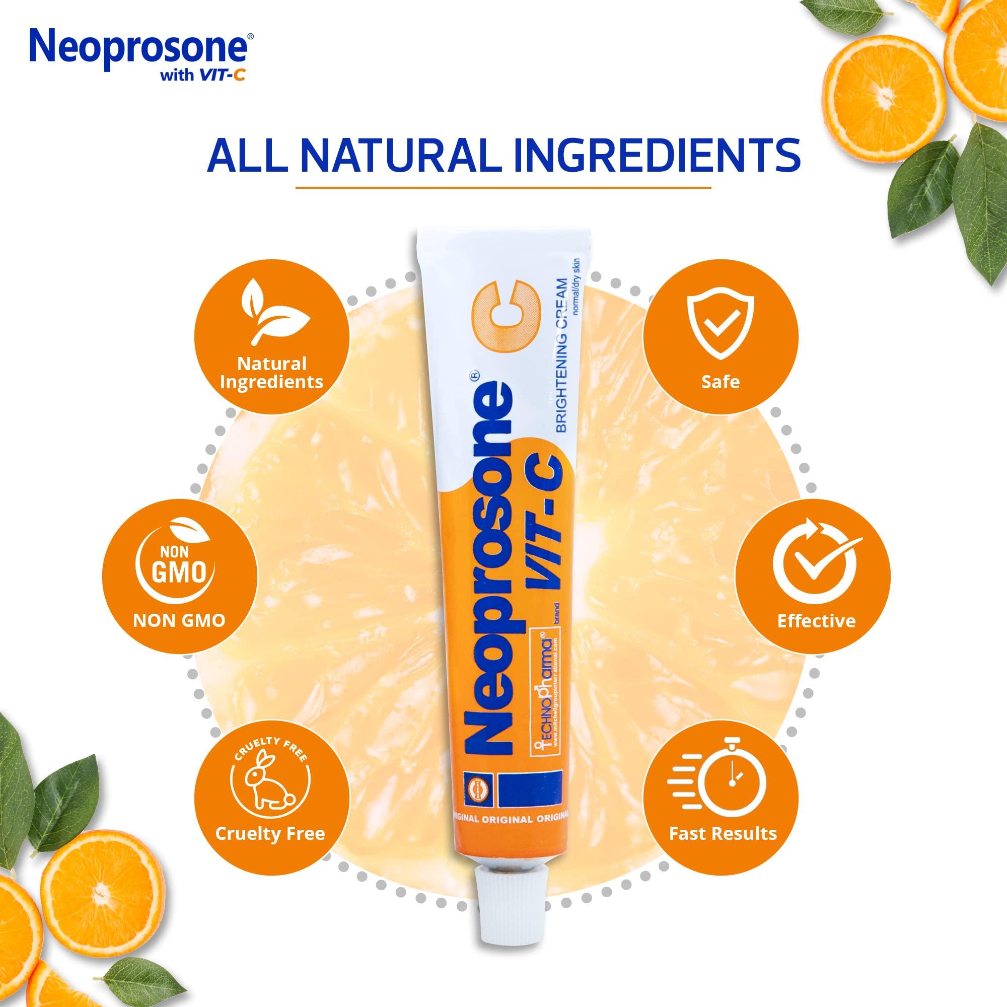 Neoprosone Neoprosone Skin Brightening Cream - 1.7 Fl oz / 50 ml - with Vitamin C and Alpha Arbutin Complex
