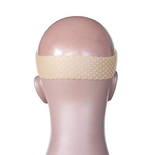 zigzag hair ZigZag Hair Non Slip Silicone Wig Grip Band Fix Transparent Silicone Headband Drop-shaped Elastic Wig Band Lace Wig Grip Hair Band for Wigs Sports Yoga 1Pc (M, Light Brown)