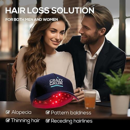 Kadielona Kadielona Laser Hair Growth Cap, Lightweight and Comfortable Device for Regrowth - Unisex Hair Loss Treatments Hat for Men Women - Red Light Therapy