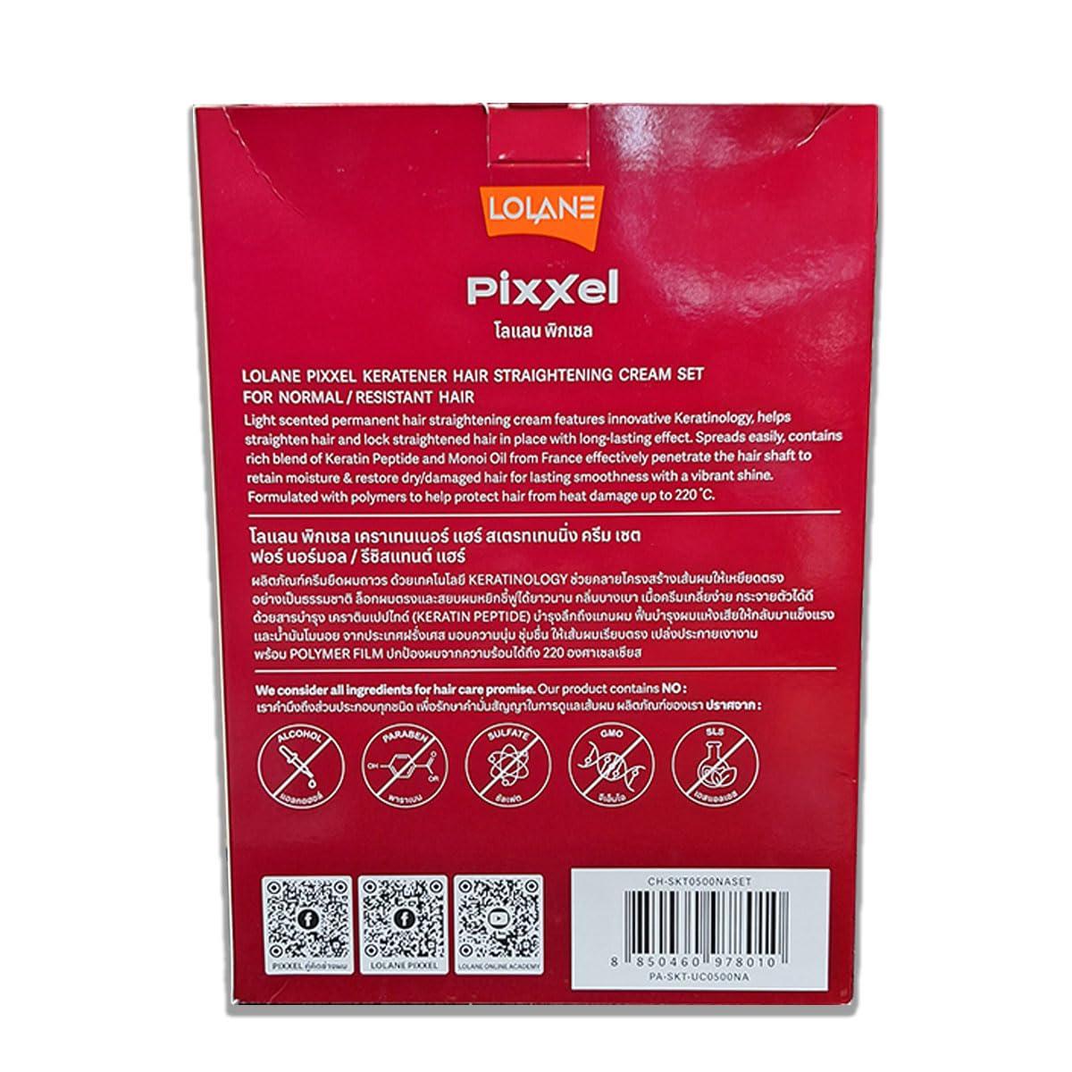 Lolane Lolane Pixxel Keratener Hair Straightening Cream Normal Resistant Hair Treatment, White