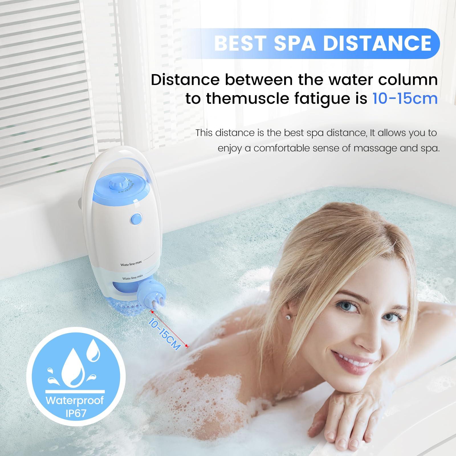 HOAWYEAH Portable Bath Jet Spa, Bathtub Jets for Home Spa, Creates Soothing Bubbles and Massage, Bathtub Accessories for Relaxing Spa, Spa Bath for Home Daily Use