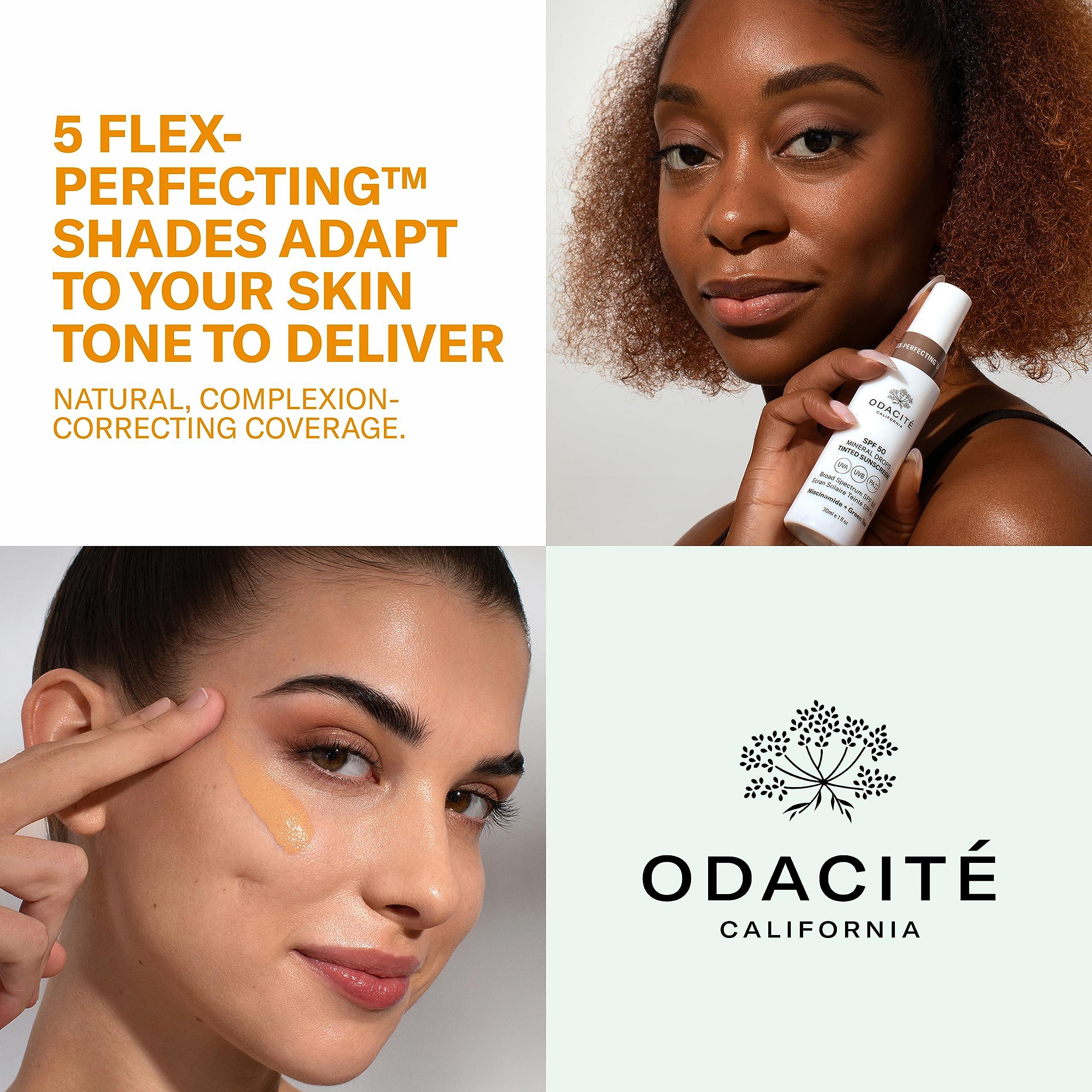 ODACITE SPF 50 Flex-Perfecting Mineral Drops Tinted Sunscreen TWO
