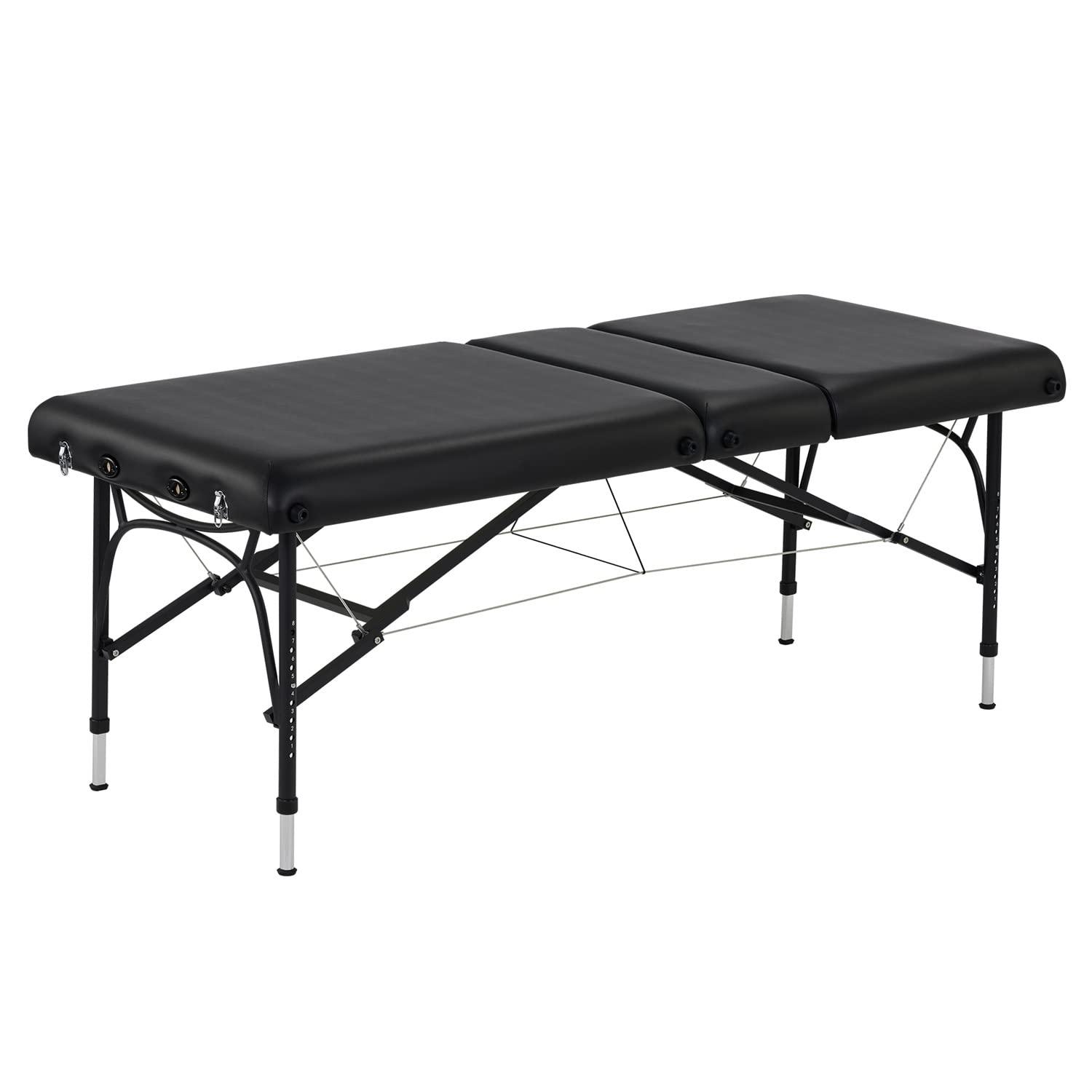 Master Massage Master Massage Violet-Tilt 29.5''Liftback Tilting Salon Aluminum Massage Table Package(Black)