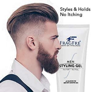 FRAGFRE FRAGFRE Men\'s Firm Hold Hair Gel for Aggressive Styles - Paraben-Free Hypoallergenic Formula for Sensitive Skin, No Irritations - 8 oz