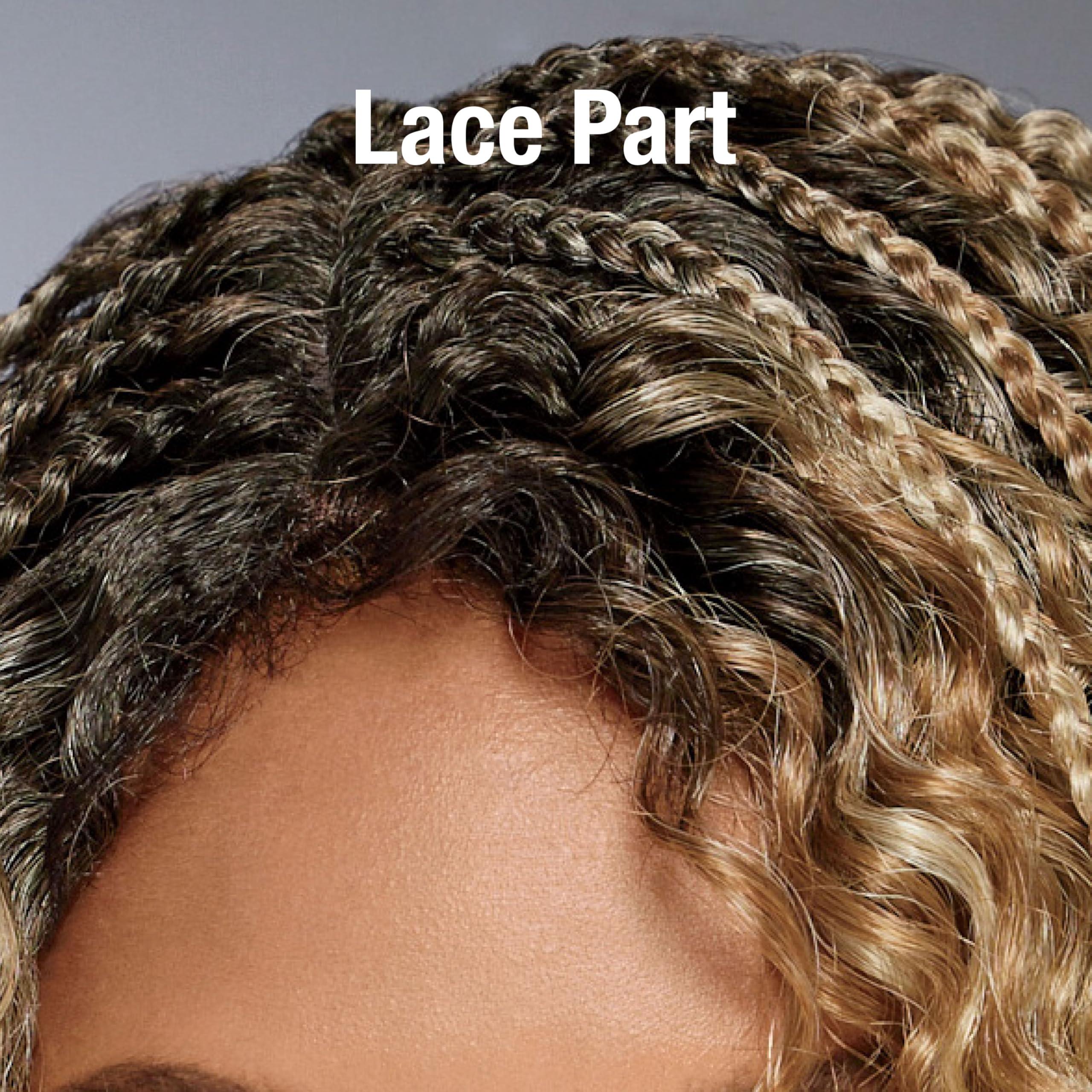 Especially Yours Especially Yours Ebonee Braided Bob Wig with Loose Curls, Box Braids in Runway Shades