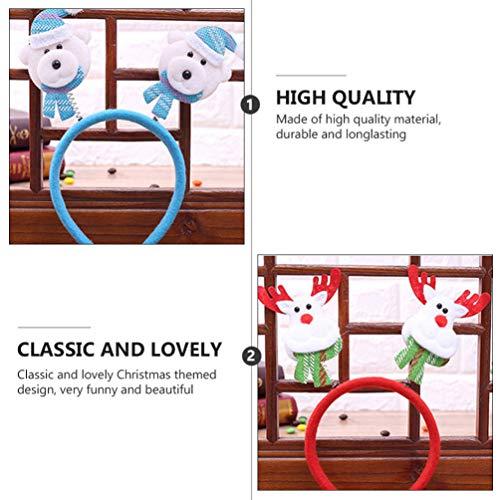 minkissy Minkissy Christmas Headbands Boppers, 6pcs Christmas Hair Bands Head Boppers Snowman Santa Claus Reindeer Headband for Christmas Party